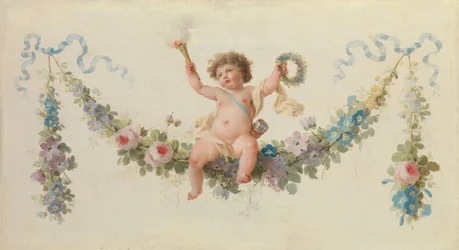 Cupid Seated on a Garland
