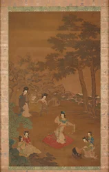 Dancer and Musicians in a Garden, Qing Dynasty, 18th Century