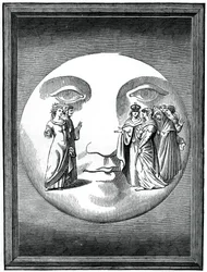 Dante and Beatrice Transported to the Moon, 16th Century 1870