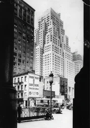The 40-Story Building of the Standard Oil Company and the Customs House on the Right. New York. Around 1935