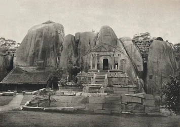The Issurumuniya Rock Temple built by King Devanampiya Tissa in the 3rd century BC