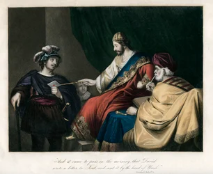 David wrote a letter to Joab, and sent it by the hand of Uriah