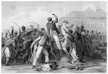 Death of Colonel Finnis at Meerut, 1857