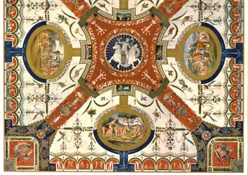 Decoration in the Villa Madama, Rome, Italy