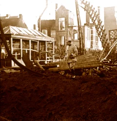 Deinze station, Flanders, Belgium, c1914-c1918