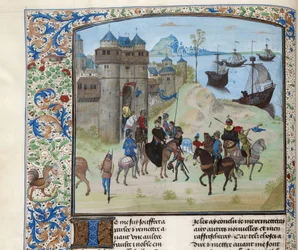 Departure of Duke Ludwig II of Bourbon from Genoa to Tunis