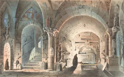 Design for a Stage Set: Crypt Scene, 1830-40