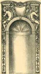 Design for the decoration of a niche, late 16th century, 1881