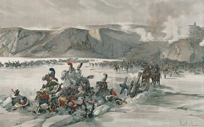 Destruction of Retreating Russians at Satschan Lake
