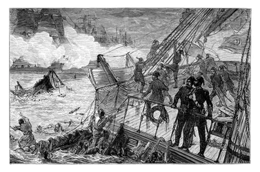 Destruction of the Turkish Fleet at Sinope, 1853, 1900
