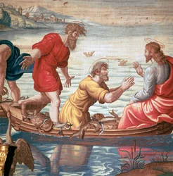Detail from Mortlake Tapestries, showing the miraculous draft of fishes
