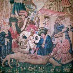 Detail from the Devonshire Hunting Tapestries