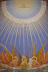 Angels (detail), Visitation Church, Ein Kerem, Israel