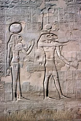 Detail of a Relief of Sekhmet and Knum, Temple of Khnum