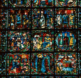 (Detail) The Great West Window of Chartres Cathedral