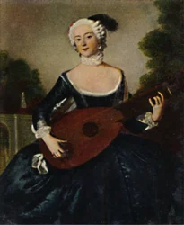 The Favorite Sister of Frederick the Great, 1709-1758 - Painting by Pesne, 1934