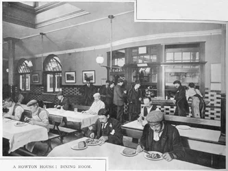 Dining Room in a Rowton House, Hammersmith, London