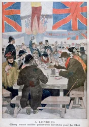 Dinner for the poor in celebration of the coronation of King Edward VII, London, 1902