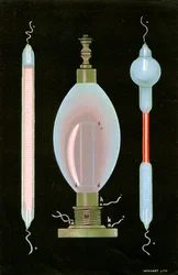 Discharge in Geissler Tubes Containing Rarefied Gases, 1887