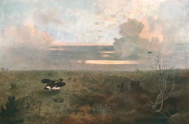 Disturbed: A Plover Rising from Its Nest, 1879, c1902