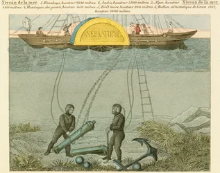Divers Salvaging Guns from the Seabed, c1855