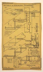 Design for a Mass-Operational House Designed by Hector Guimard, Staircase Construction