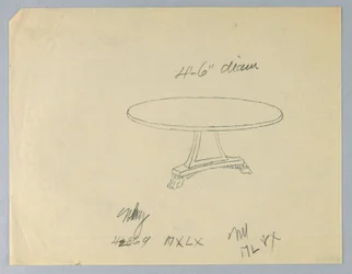 Design for a Round Table on a Triangular Base
