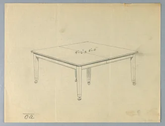 Design for a Six-Legged Rectangular Dining Table