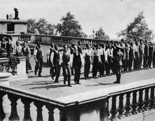 Drilling Recruits on the Roof of Somerset House, London