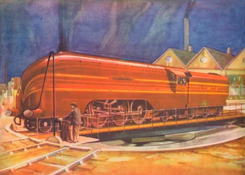 Duchess of Gloucester on the Turntable, Camden Town, 1940