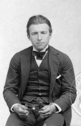 Early passport photograph of Claude Rains, English actor