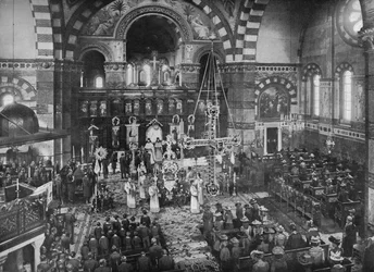 Easter Sunday Service at the Greek Church, Bayswater, London, c1903