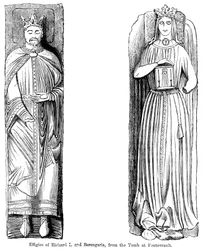 Effigies of Richard I and Berengaria, from the Tomb at Fontevrault Abbey, France