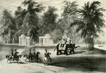 Elephants and Body Guard in Barrackpore Park