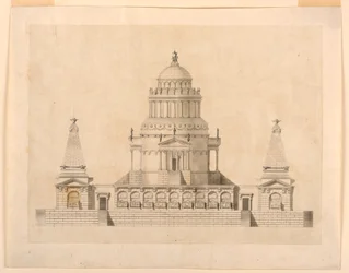Elevation of a Fantastic Mausoleum