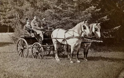 Emperor Alexander III and Empress Maria Fyodorovna on a Horse Carriage