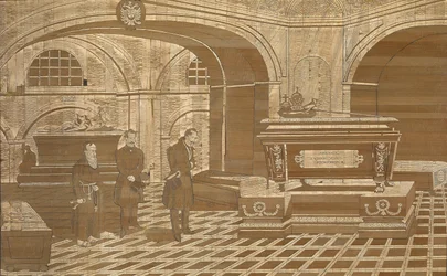 Emperor Nicholas I at the Coffin of Emperor Francis I of Austria, ca 1835