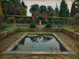 Enclosed Garden and Lily Pool at Gatton Park, Surrey