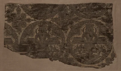 Enthroned King Flanked by Griffins
