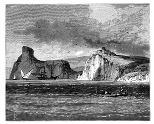 Entrance to Balaclava Harbour, Ukraine, c1888