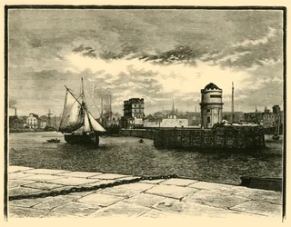 Entrance to Douglas Harbour, 1898