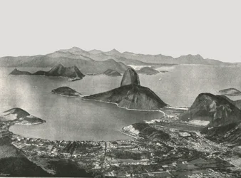 Entrance to the Bay from the summit of Corcovado, Rio de Janeiro, Brazil