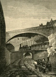 Entrance to the Clerkenwell Tunnel from Farringdon Street, c1876