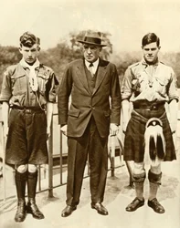 Ernest Shackleton with James Marr and Norman Mooney