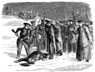 Exiled Russian Prisoner Being Disciplined