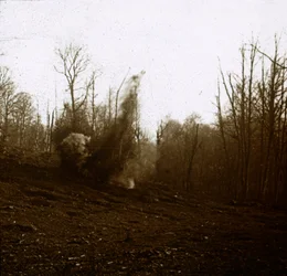 Explosion of Shell Fired by a Tank, c1914-c1918