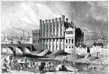 Exterior View of the Castle Grinding Mill at Sheffield