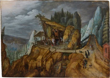 Fantastic Rocky Landscape with the Temptation of Saint Anthony