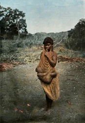 Australian Woman Carrying her Child