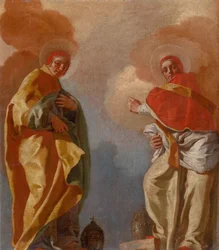 Figural Scene (Two Popes)
